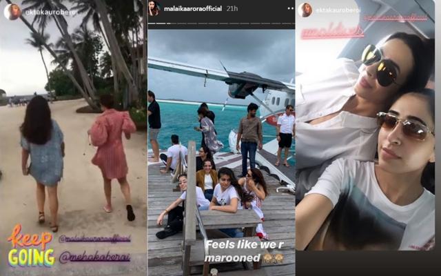 Malaika Arora enjoys a walk on the beach and her seaplane ride. (Instagram)