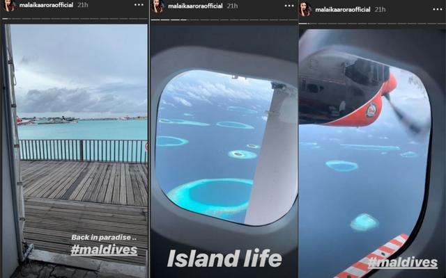 Malaika Arora shares several pictures of the sea and her seaplane ride. (Instagram)