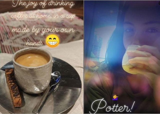 Anushka Sharma shared pictures of cups made by her.