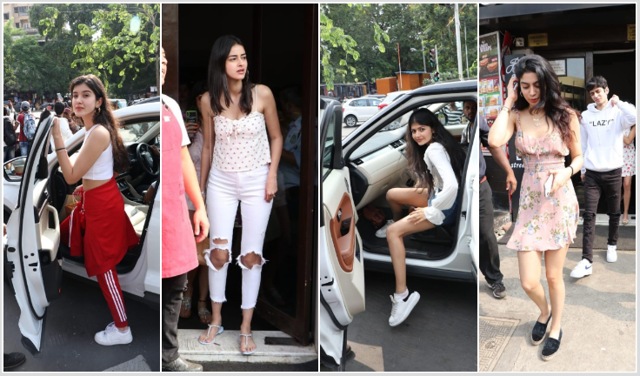 Shanaya Kapoor, Ananya Pandey and Khushi Kapoor at lunch.