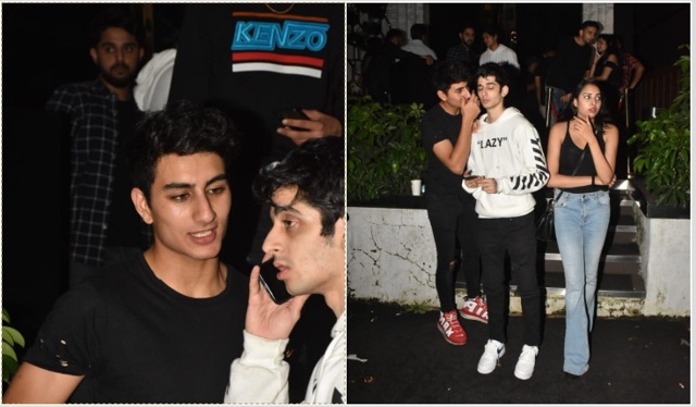 Ibrahim Ali Khan with his friends.