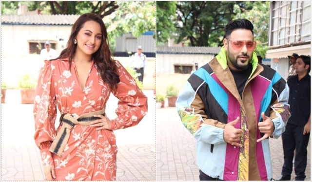 Sonakshi Sinha and Badshah at their film Khandani Shafakhana’s trailer launch.
