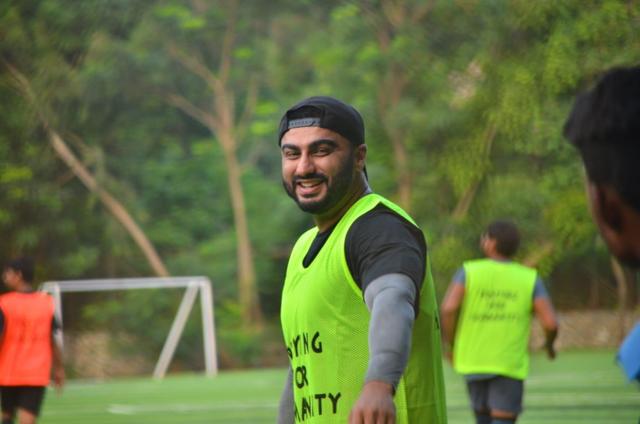 Arjun Kapoor playing football. Arjun Kapoor playing football.