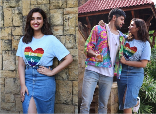 Parineeti Chopra and Sidharth Malhotra promote Jabariya Jodi. (Varinder Chawla)