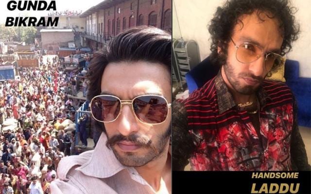 Ranveer Singh shares selfies from the shoot of Gunday and an ad. Ranveer Singh shares selfies from the shoot of Gunday and an ad.