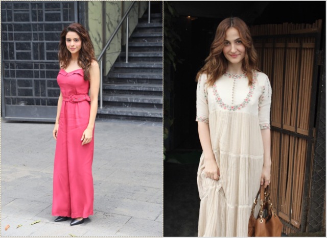 Aamna Sharif and Elli Avram at Juhu and Versova, respectively. (Varinder Chawla)