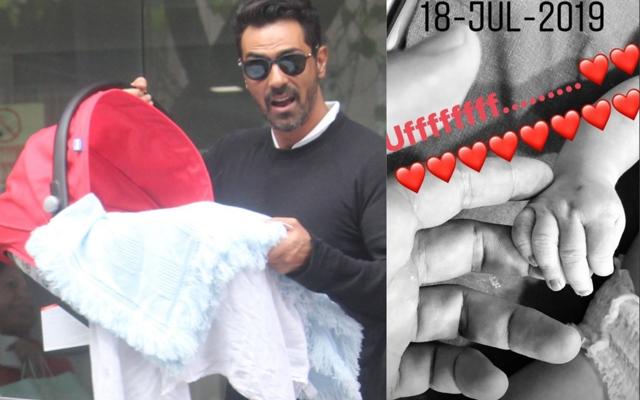 Arjun Kapoor with his newborn son. Arjun Kapoor with his newborn son.