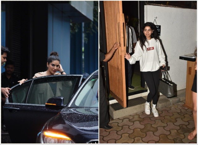 Sunny Leone at her kids’ playschool and Khushi Kapoor at dinner.