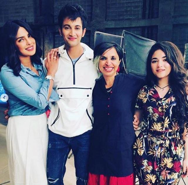 Priyanka Chopra with cast and director of The Sky Is Pink. Priyanka Chopra with cast and director of The Sky Is Pink.
