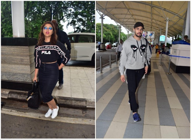 Parineeti Chopra and Sidharth Malhotra were seen at the Mumbai airport.