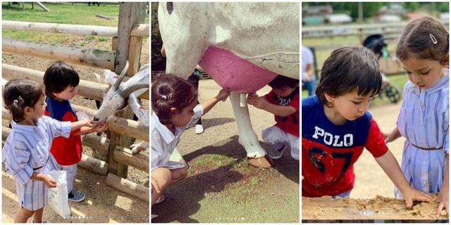 Taimur and his friend and cousin in London. Taimur and his friend and cousin in London.