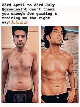 Karan Kundrra’s before and after look. Karan Kundrra’s before and after look.