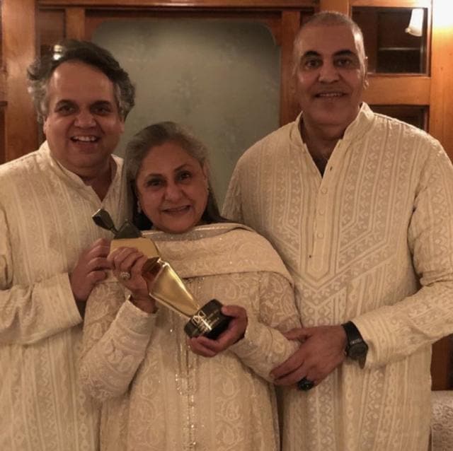 Designers Abu and Sandeep with Jaya Bachchan Designers Abu and Sandeep with Jaya Bachchan