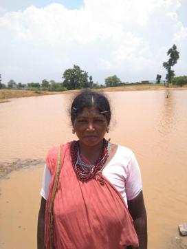 Tiharo Bai is among the 1,100 people who has built the dam, farm ponds and check dams under MGNREGS. (HT Photo ) Tiharo Bai is among the 1,100 people who has built the dam, farm ponds and check dams under MGNREGS. (HT Photo )