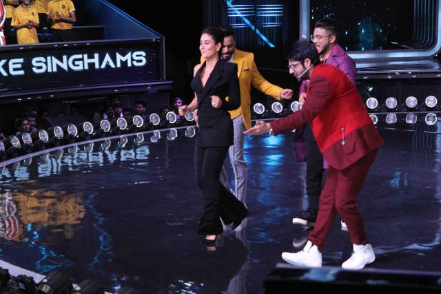 Kareena Kapoor on the sets of Dance India Dance.