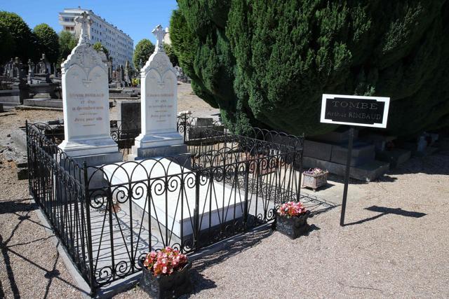 The grave of French poet Arthur Rimbaud is pictured at the west cemetery in Charleville-Mezieres. (AFP) The grave of French poet Arthur Rimbaud is pictured at the west cemetery in Charleville-Mezieres. (AFP)