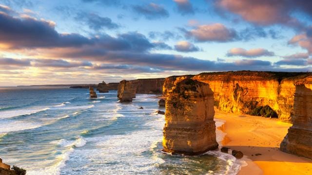 Twelve Apostles at sunset. Great Ocean Road, Victoria, Australia. (Getty Images/iStockphoto) Twelve Apostles at sunset. Great Ocean Road, Victoria, Australia. (Getty Images/iStockphoto)