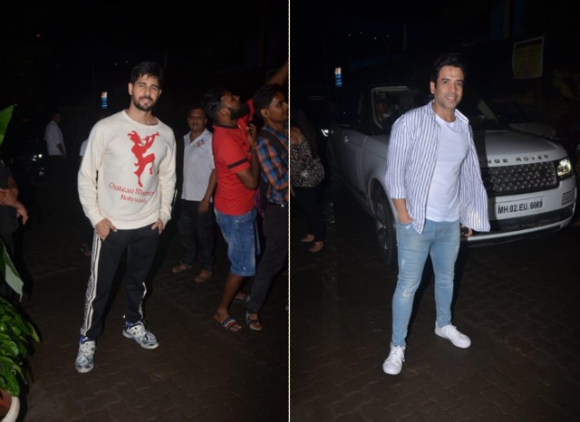 Sidharth Malhotra and Tusshar Kapoor at Kiara’s party.