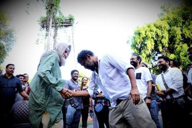 Amitabh Bachchan and Shoojit Sircar on sets of Gulabo Sitabo. Amitabh Bachchan and Shoojit Sircar on sets of Gulabo Sitabo.