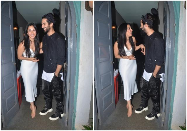 Kiara Advani and Kabir Singh co-star Shahid Kapoor share a joke. Kiara Advani and Kabir Singh co-star Shahid Kapoor share a joke.