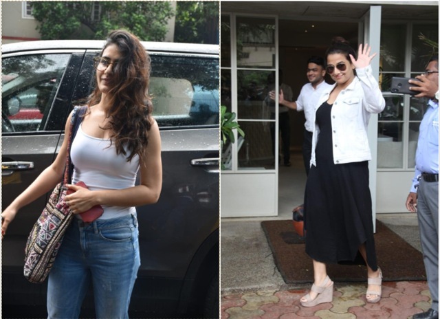 Fatima Sana Shaikh and Vidya Balan clicked by paparazzi.