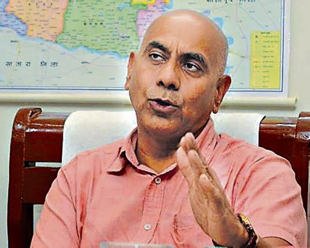 Vijay Santan,District Sports Office chief. (Shankar Narayan/HT PHOTO)