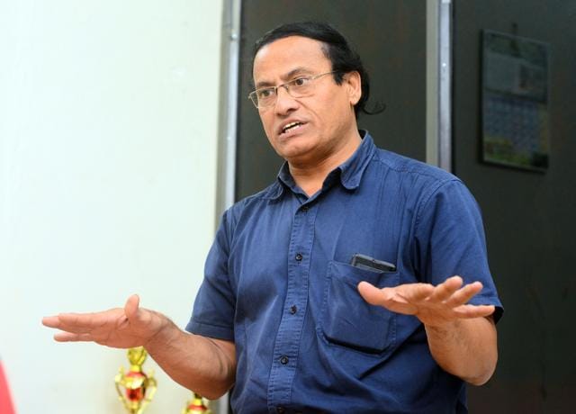 Rajesh Bagul, taluka sports officer. (Shankar Narayan/HT PHOTO)