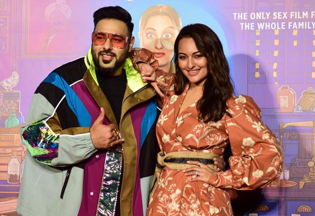 Badshah and Sonakshi Sinha attend the trailer launch of their Hindi film Khandaani Shafakhana. (AFP) Badshah and Sonakshi Sinha attend the trailer launch of their Hindi film Khandaani Shafakhana. (AFP)