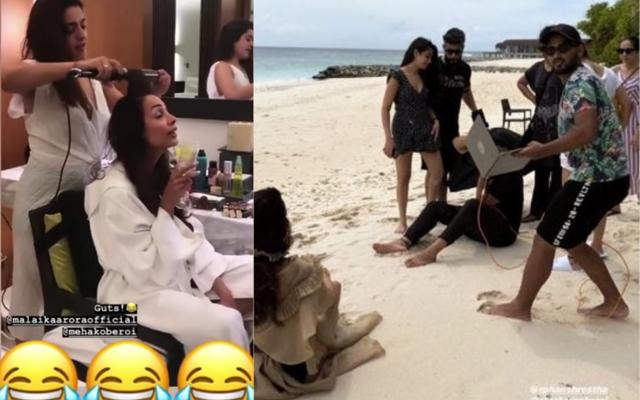 Malaika Arora shooting for the magazine in Maldives. Malaika Arora shooting for the magazine in Maldives.