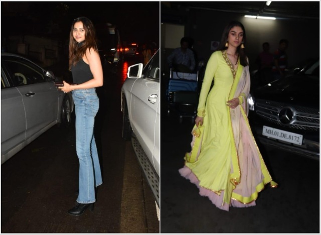 Rakul Preet Singh and Aditi Rao Hydari clicked by the paparazzi.