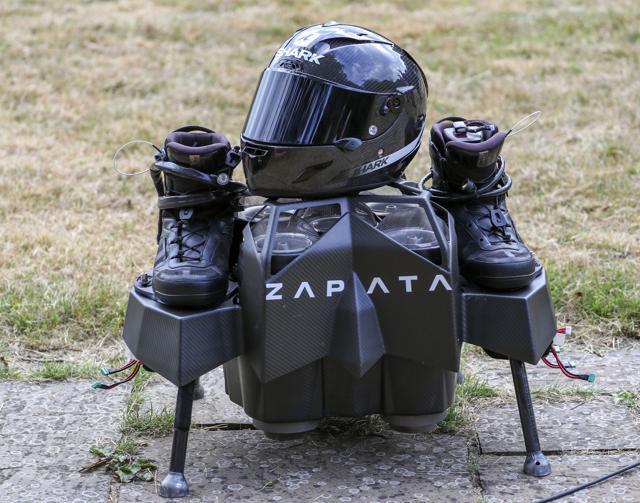 The jet-powered hover-board used by French inventor Franky Zapata to cross the English Channel. (AP File Photo) The jet-powered hover-board used by French inventor Franky Zapata to cross the English Channel. (AP File Photo)
