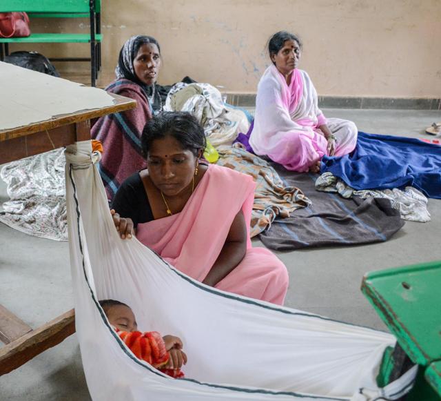 A total of 700 people have been rehabilitated to Balwadkar School, Balewadi. (Milind Saurkar/HT Photo)
