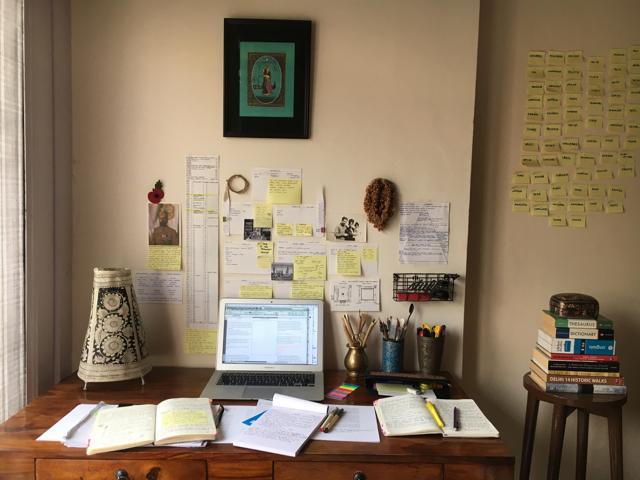 Aanchal Malhotra’s writing space Aanchal Malhotra’s writing space