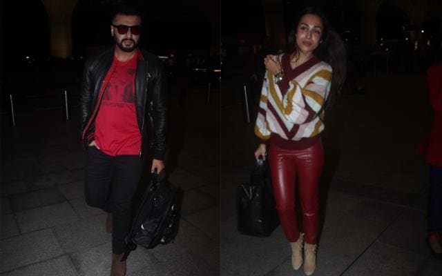 Arjun Kapoor and Malaika Arora at Mumbai airport. Arjun Kapoor and Malaika Arora at Mumbai airport.