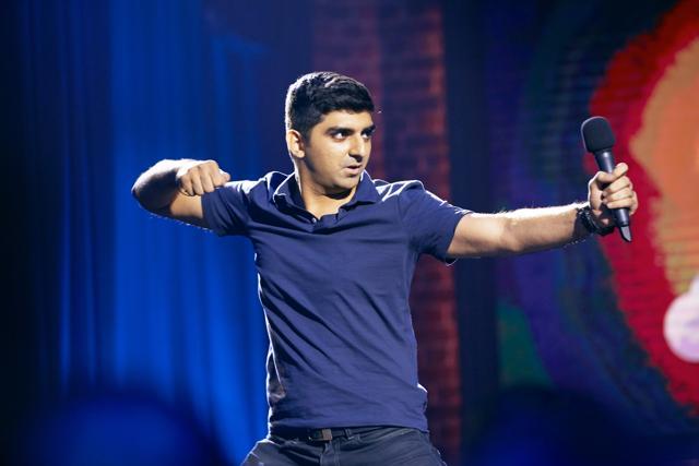 “At home, I don’t get to wake up and discuss jokes with my parents while eating upma,” says Raunaq Rajani, who’s dabbled in many professions, before settling on comedy. “So being at Comicstaan is like being at a vigorous comedy workshop. It changes you as a comedian.” (Courtesy: Amazon Prime Video) “At home, I don’t get to wake up and discuss jokes with my parents while eating upma,” says Raunaq Rajani, who’s dabbled in many professions, before settling on comedy. “So being at Comicstaan is like being at a vigorous comedy workshop. It changes you as a comedian.” (Courtesy: Amazon Prime Video)