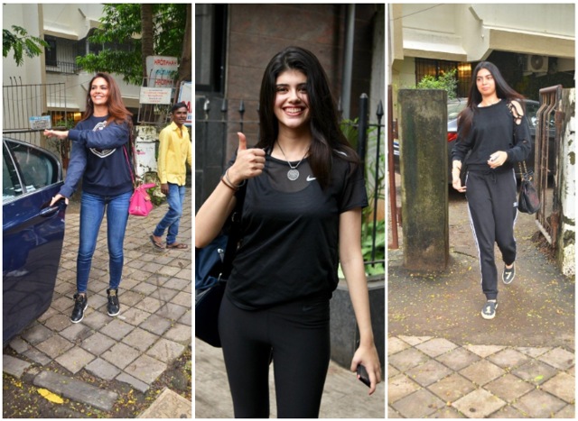 Esha Gupta, Sanjana Sanghi and Khushi Kapoor spotted.