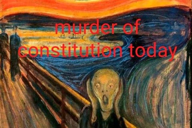 The invocation of the famous painting by Edvard Munch ‘The Scream’ by Sudip K Das. (HT Photo) The invocation of the famous painting by Edvard Munch ‘The Scream’ by Sudip K Das. (HT Photo)