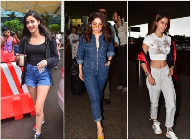 Ananya Pandey, Bhumi Pednekar and Disha Patani at airport.