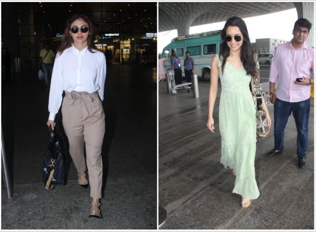 Mouni Roy and Shraddha Kapoor at airport.