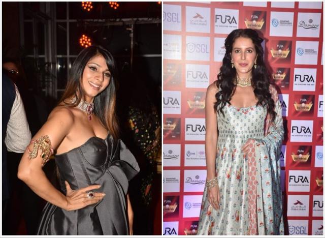 Tanisha Mukerji and Isabella Kaif at an event.
