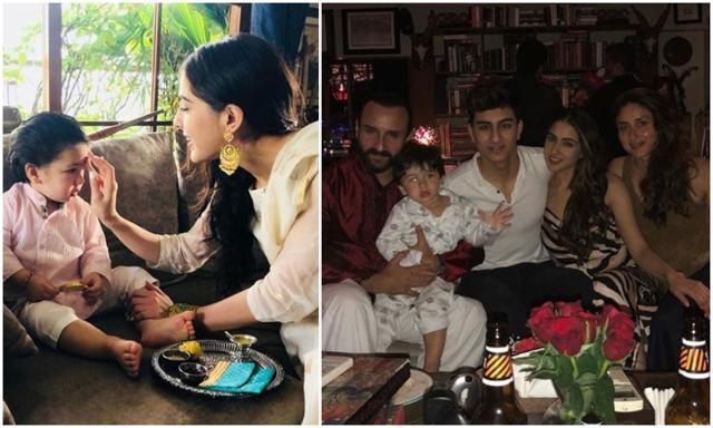 Sara Ali Khan with her family members. Sara Ali Khan with her family members.