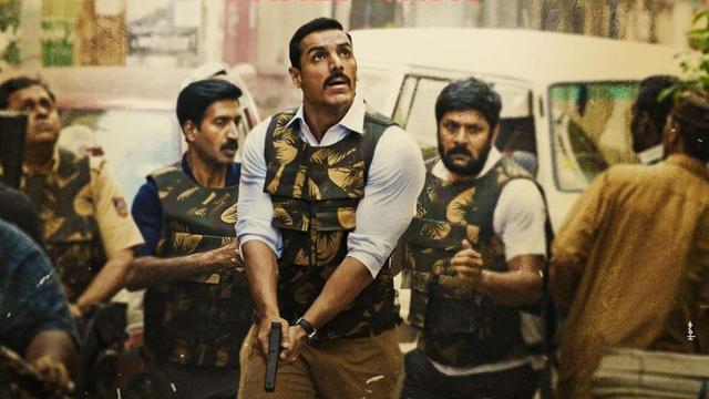 John Abraham in a still from Batla House. John Abraham in a still from Batla House.