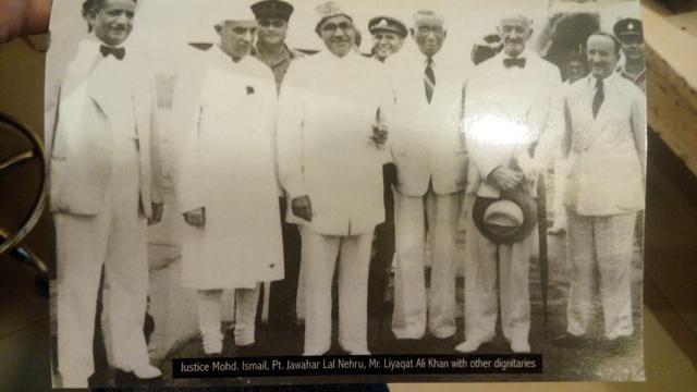 Justice Imail , Pt Jawahar Lal Nehru and Pakistan PM Liaquat Ali Khan Justice Imail , Pt Jawahar Lal Nehru and Pakistan PM Liaquat Ali Khan