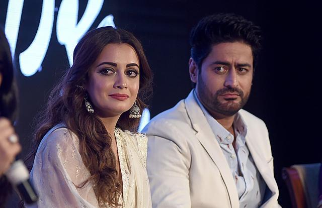 Bollywood actors Dia Mirza (L) and Mohit Raina (R) attend a press conference for the Zee5's web series Kaafir. (AFP) Bollywood actors Dia Mirza (L) and Mohit Raina (R) attend a press conference for the Zee5's web series Kaafir. (AFP)