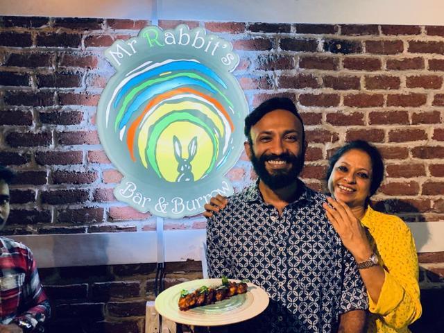 Ashwin Shetty with his mother Nanda Shetty Ashwin Shetty with his mother Nanda Shetty