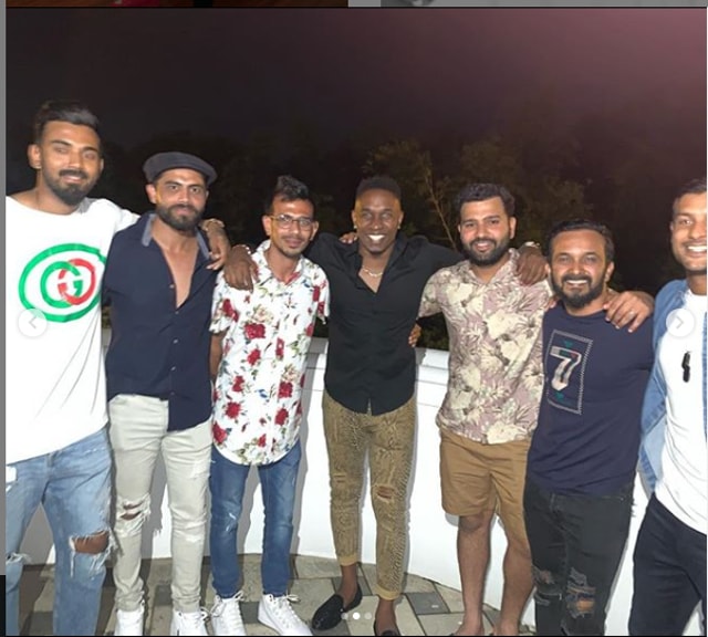 India cricket stars attend Brian Lara’s dinner party. (Dwayne Bravo/Instagram)