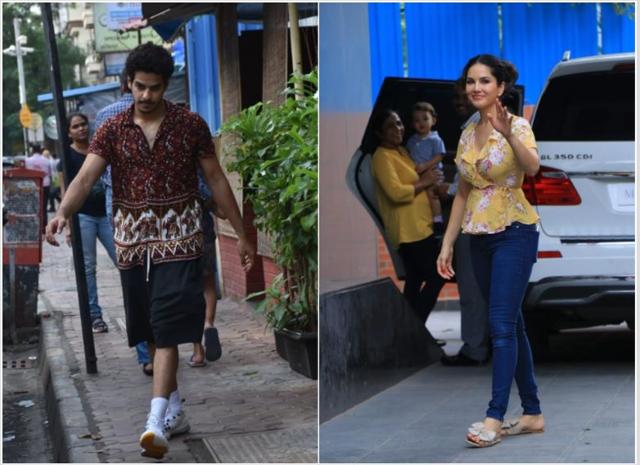 Ishaan Khatter and Sunny Leone seen around Mumbai.