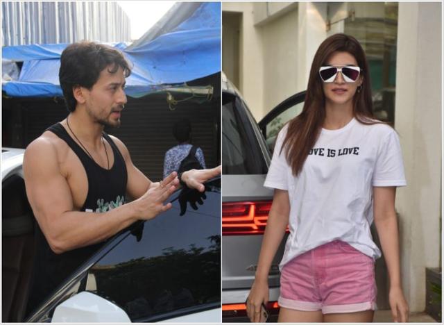 Tiger Shroff and Kriti Sanon spotted by paparazzi.