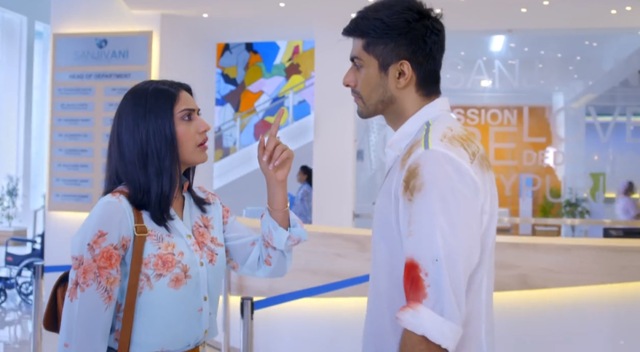 Subhi Chandna and Namit Khanna in a still from Sanjivani.