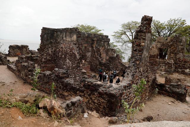 Tourists visit the ruins of Kunta Kinte island in the Gambia River, near Jufureh, Albreda, on the North bank of Gambia. (REUTERS) Tourists visit the ruins of Kunta Kinte island in the Gambia River, near Jufureh, Albreda, on the North bank of Gambia. (REUTERS)